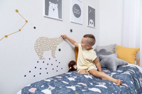 naklejki na ścianę Cosmic Bear, obrazki Funny Band - yellowtipi.pl